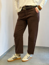 Pantalone Barrel Kontatto cioccolato