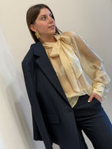 Giacca-Blazer gessata paillettes Kontatto