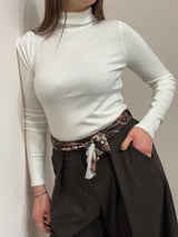 Maglione collo alto bianco