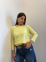 Maglia collo cratere giallo burro Kontatto