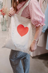 Borsa in tela con stampa love - ArtLove