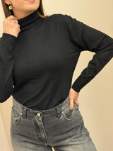 Maglione collo alto nero
