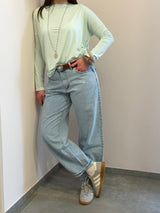 Denim Giacinto Kontatto modello boyfriend light blu