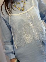 Camicia a righe con top in pizzo - Tensione in