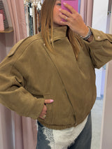 Bomber over in suede deserto -Tensione In