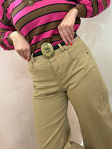 Pantalone dritto , biscotto -Tensione in