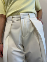 Blazer panna con fiocco Lumina