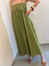 Abito Lungo "Easy-Chic" in Verde Oliva