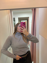 Maglione collo alto grigio