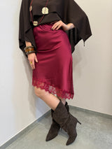 Gonna asimmetrica in pizzo