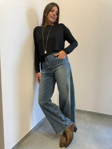 Maglia over nera Kontatto