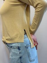 Maglia in viscosa con spacchetti Kontatto sabbia