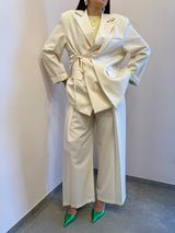 Blazer panna con fiocco Lumina