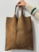 Borsa shopper in suede