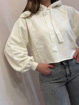 Felpa con cappuccio e manica balloon Kontatto