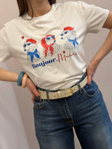T shirt print - Bonjour