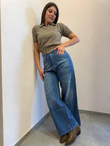 Polo manica corta cachi in maglina Kontatto