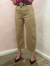 Pantalone dritto , biscotto -Tensione in