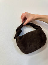 Borsa luna in suede moka