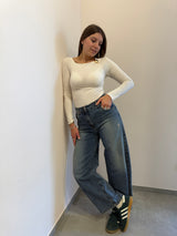 Maglia crema con gioiello Susy Mix