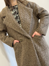 Cappotto Bouclè marrone chiaro