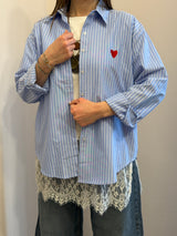 Camicia Love azzurra