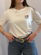 Maglietta ricamata love