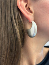 Orecchini a goccia acciaio martellato