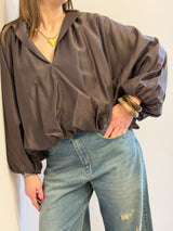 Camicia ampia, Kontatto color Kakao