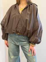 Camicia ampia, Kontatto color Kakao