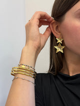 Orecchini pendenti stella doppia