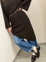 Abito dolcevita asimmetrico moro, Kontatto