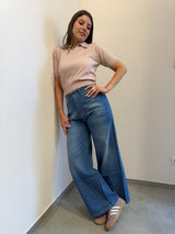 Polo rosa in maglina manica corta Kontatto