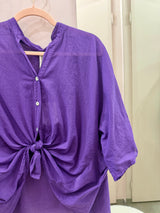 Camicia in mussola viola - Tensione in