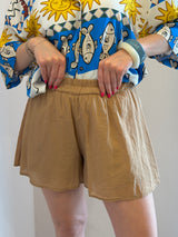 Shorts in mussola color desert - Tensione in
