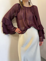 Camicia rouches orchidea Kontatto