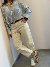 Pantalone Barrell Kontatto panna 