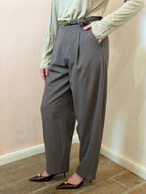 Pantalone sartoriale a gamba ampia , Grigio tortora - Lumina