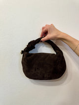 Borsa luna in suede moka