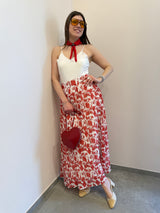 Gonna a fiori rossa Glamorous