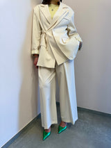 Blazer panna con fiocco Lumina