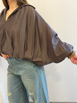 Camicia ampia, Kontatto color Kakao