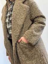 Cappotto Bouclè marrone chiaro