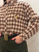Camicia a quadretti terra