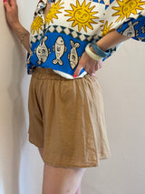 Shorts in mussola color desert - Tensione in