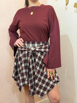 Maglia Minimal bordeaux con Maniche a Campana