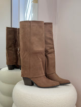 Stivale "Gaiter" in Suede con Tacco Texano