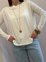Blusa over Kontatto Bianco latte