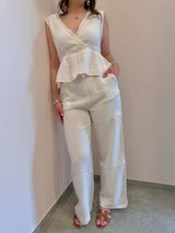 Pantalone Palmy bianco La Petite ètolie Paris