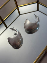 Orecchini a goccia acciaio martellato